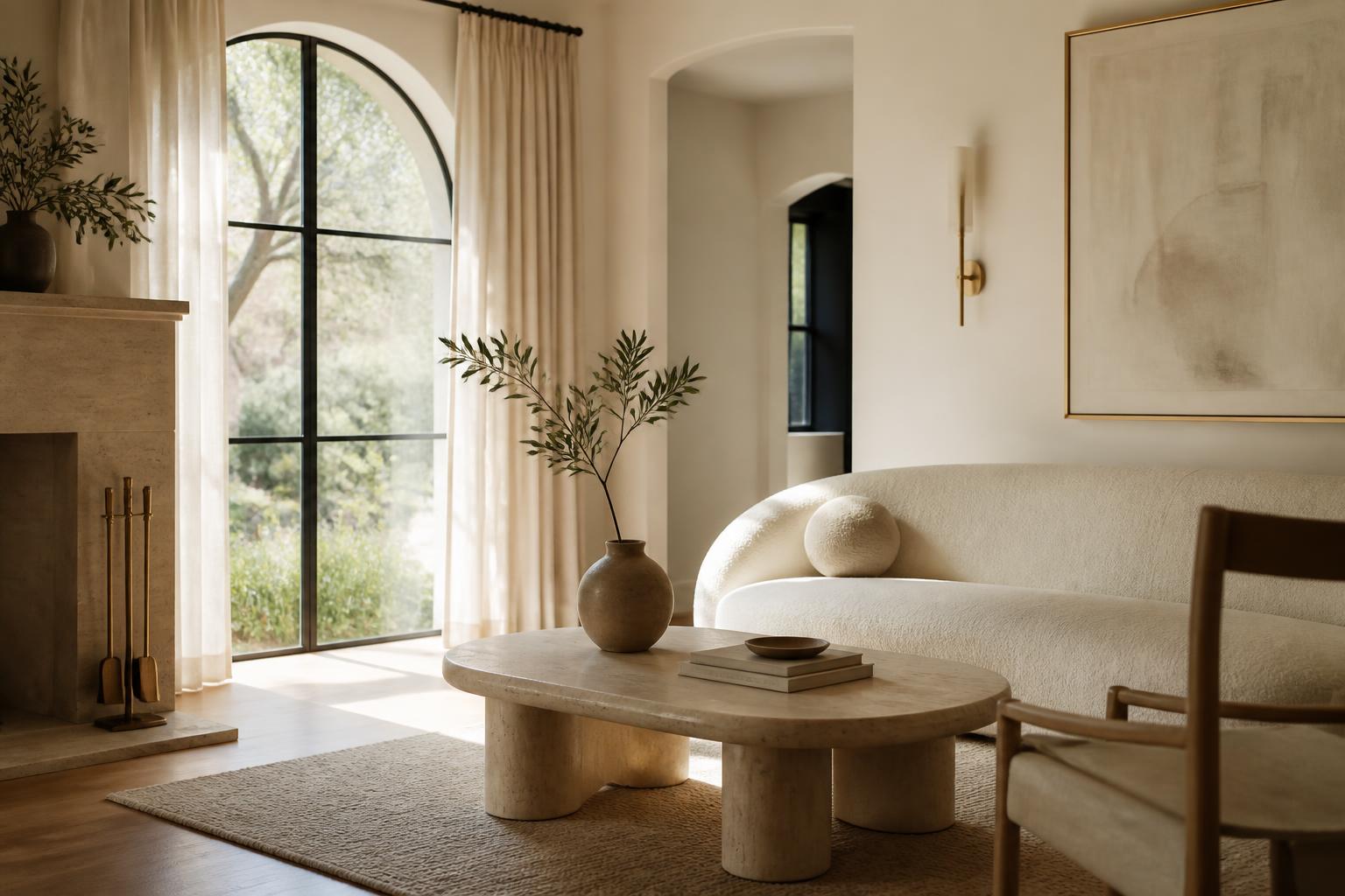 Sunlit modern living room designed by Zimmer Maison Interiors